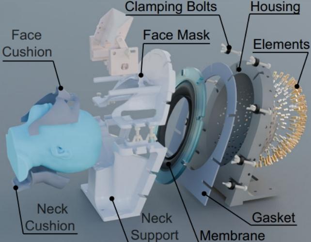 analisi del casco ad ultrasuoni
