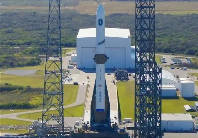 blue origin sulla piattaforma di lancio