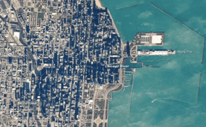 Le immagini satellitari di Chicago mostrano dove il fiume incontra la città