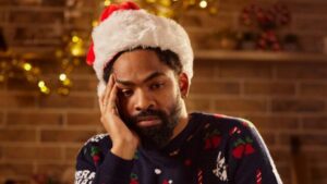 uomo depresso a Natale