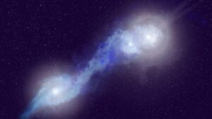 Tre buchi neri supermassicci scoperti in rotta di collisione in un primo cosmico