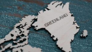 mappa di legno della Groenlandia