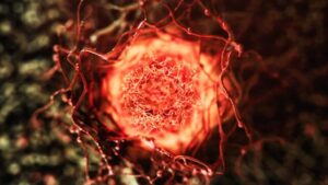 Rendering 3D di cellule cancerose