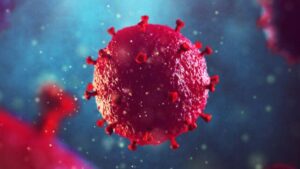 Illustrazione 3D del virus HIV
