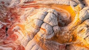 Prospettiva aerea di rocce