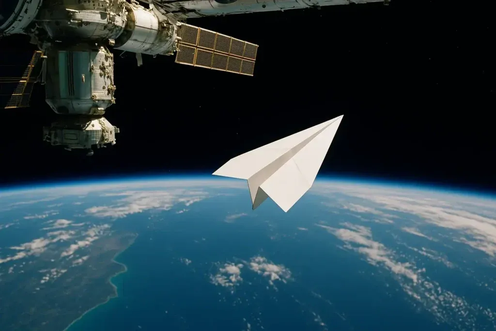 Cosa succede quando si lancia un aeroplanino di carta dallo spazio? I fisici lo hanno scoperto scoperto