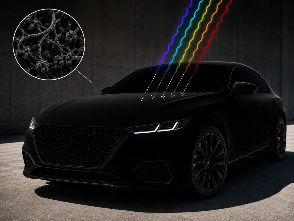 L’auto invisibile di notte esiste davvero: la nuova vernice della svolta che inghiotte il 99,9% della luce