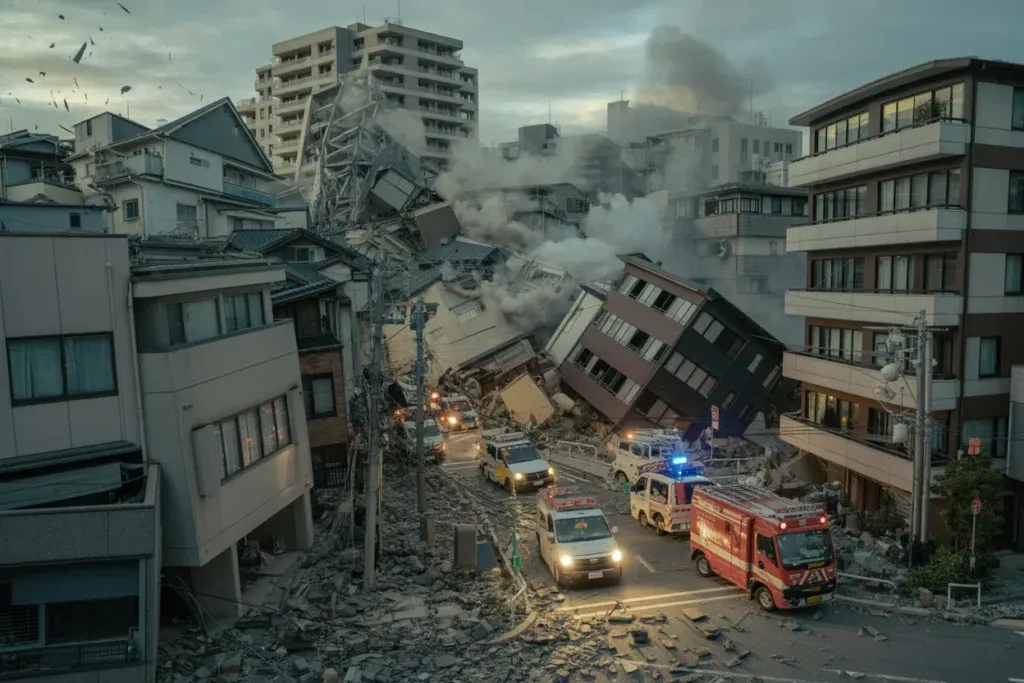 Devastante terremoto colpisce il Giappone, esplosioni e crolli. Magnitudo 7.1