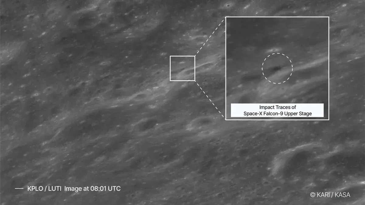 Razzo Falcon 9 precipitato sulla Luna: pubblicate le prime immagini del cratere