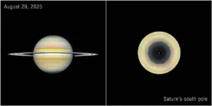 Saturno: scoperta gigantesca formazione decagonale al suo polo sud
