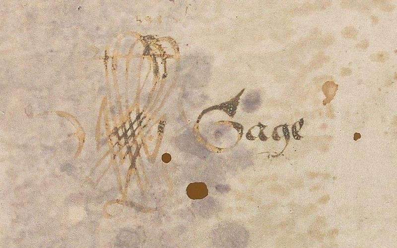 None Firma di John Gage nel manoscritto Takamiya MS 20
