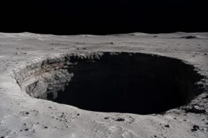 Enorme cratere a pozzo sulla Luna