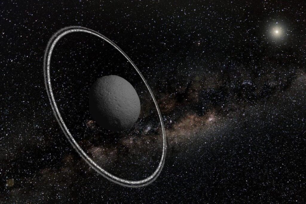 Gli anelli di un piccolo corpo celeste cambiano in pochi anni