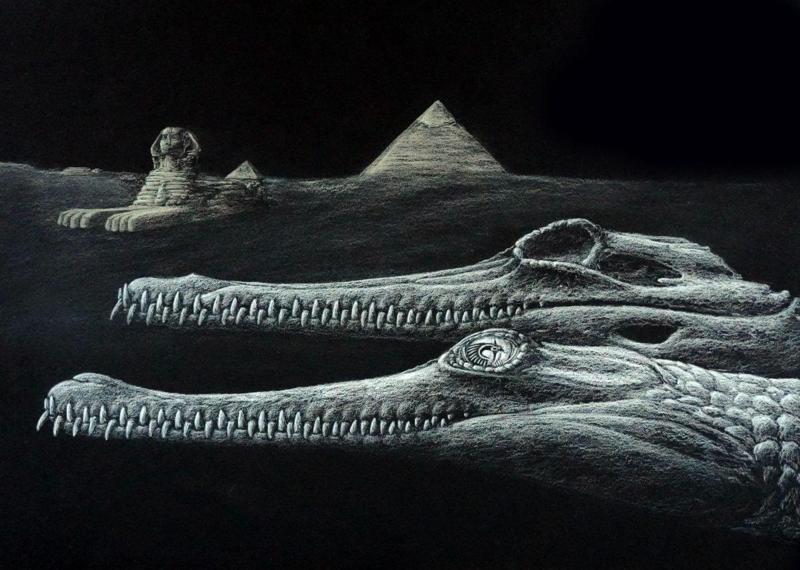 Ricostruzione della vita di Herugavialis cairensis