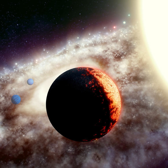Un pianeta ricoperto di lava potrebbe avere un’atmosfera piena di nubi riflettenti