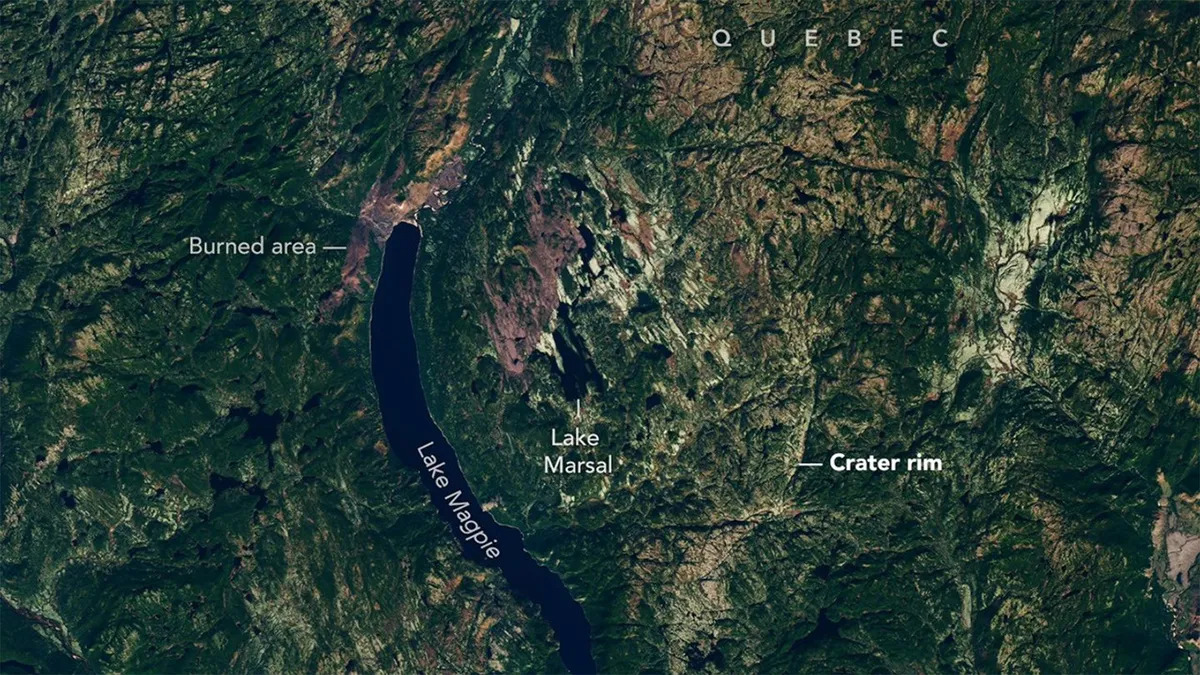 Cerca un posto dove campeggiare su Google Maps e scopre un cratere da meteorite di 390 milioni di anni