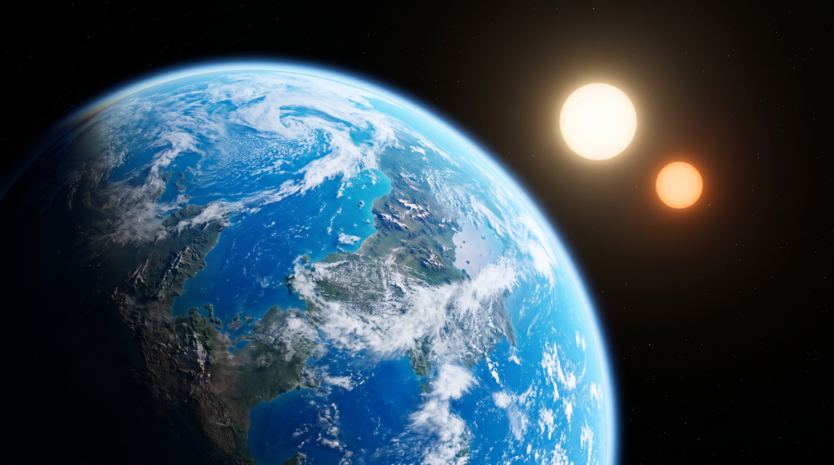 Un pianeta “gemello” della Terra potrebbe sopravvivere con due soli. Si trova a 16 anni luce di distanza
